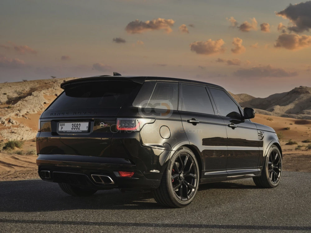 Black Land Rover Range Rover Sport SVR 2019 for rent in Abu Dhabi 7